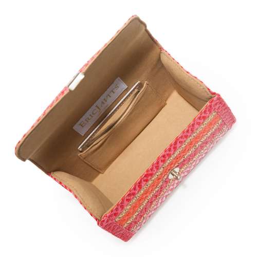 Eric Javits Luxury Fashion Designer Women's Handbag - St. Barths - Coral Mix Deal in US